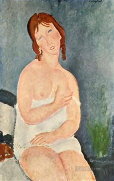 Mujer joven con camisa, la pequeña lechera Amedeo Modigliani. Pinturas al óleo